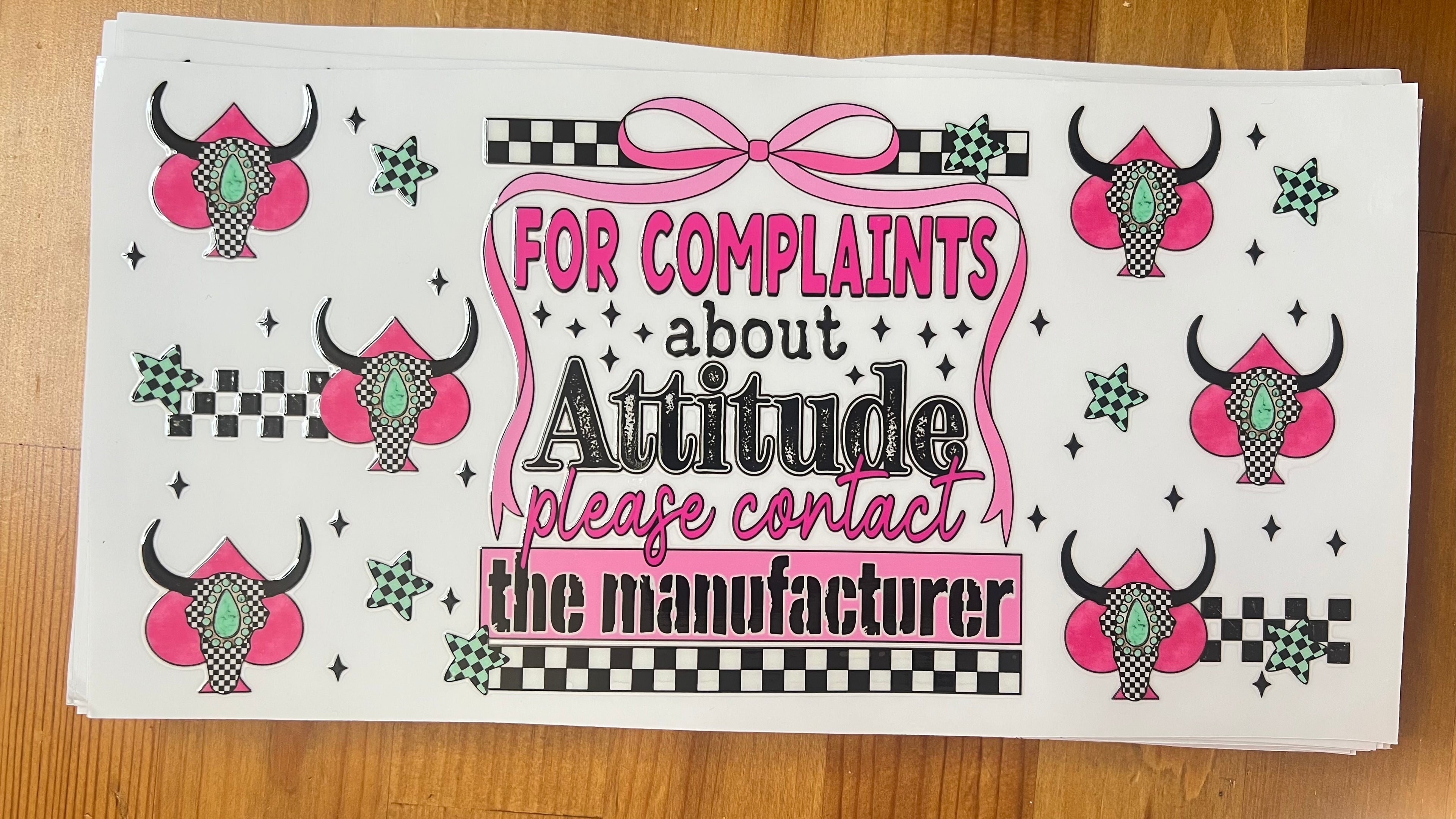 For complaints, see manufacturer!