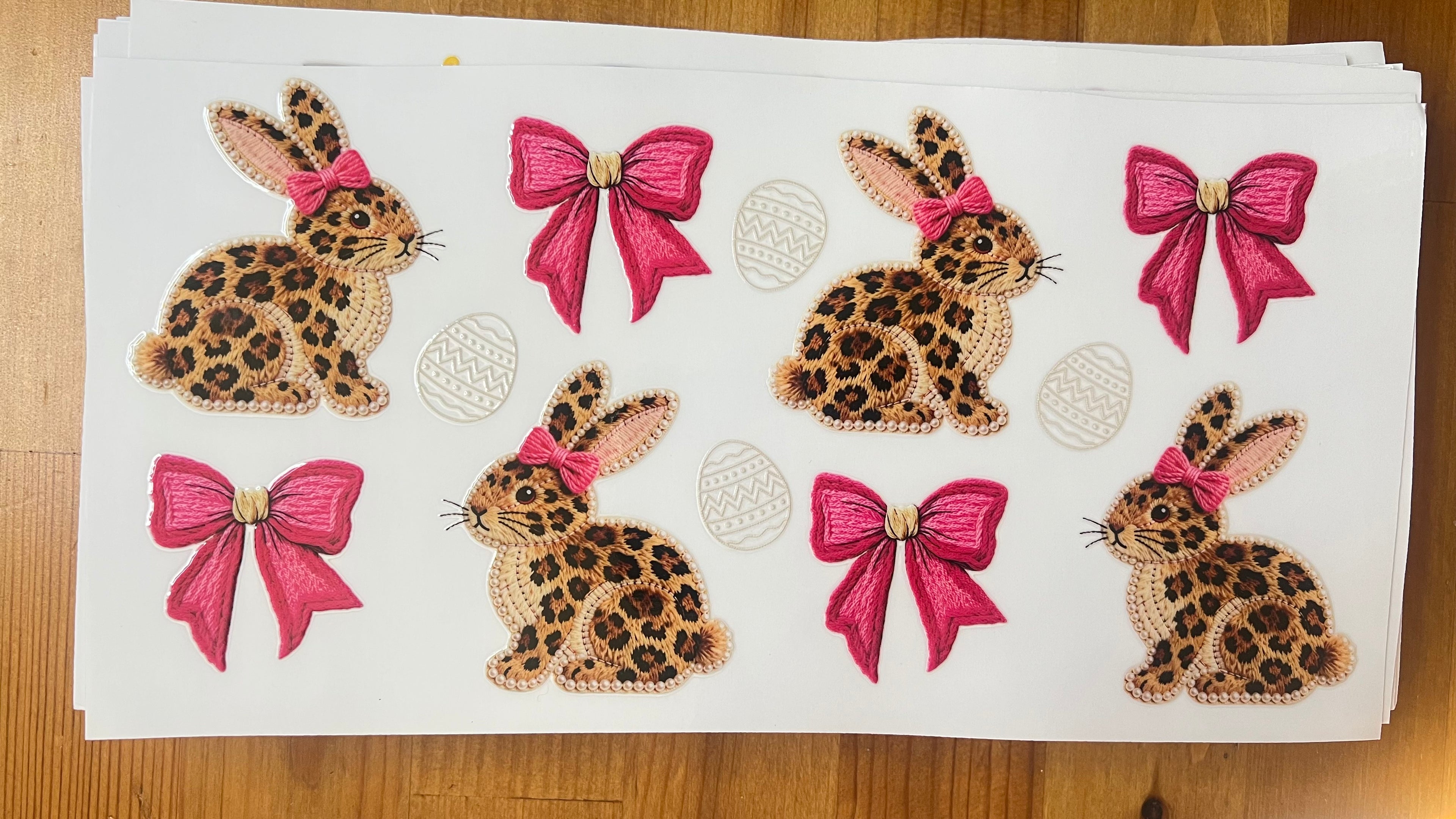 Easter cheetah bows