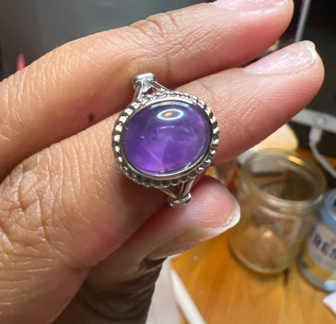 Amethyst Sterling Silver set Ring