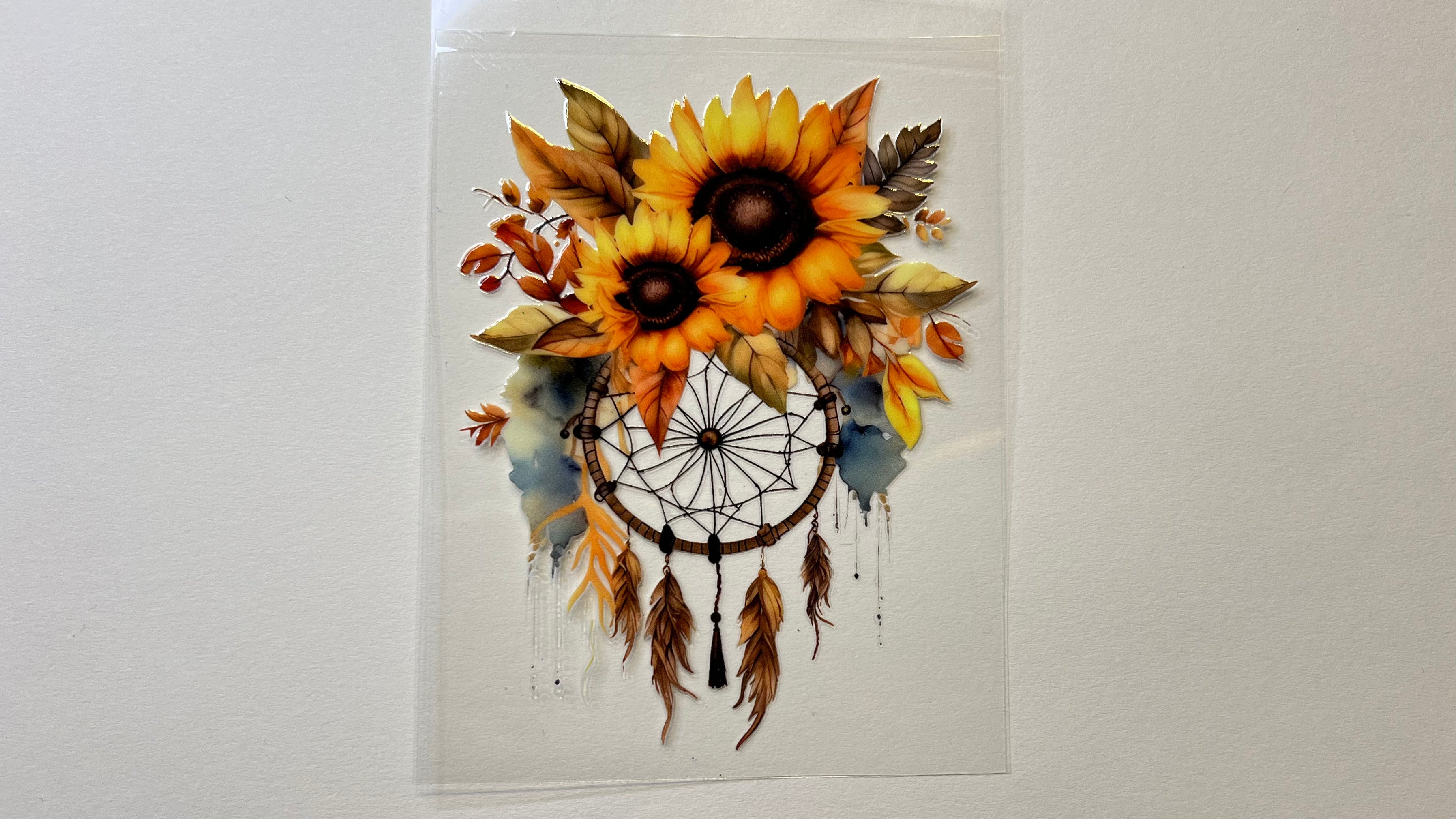Sunflower Floral Catcher Feathers