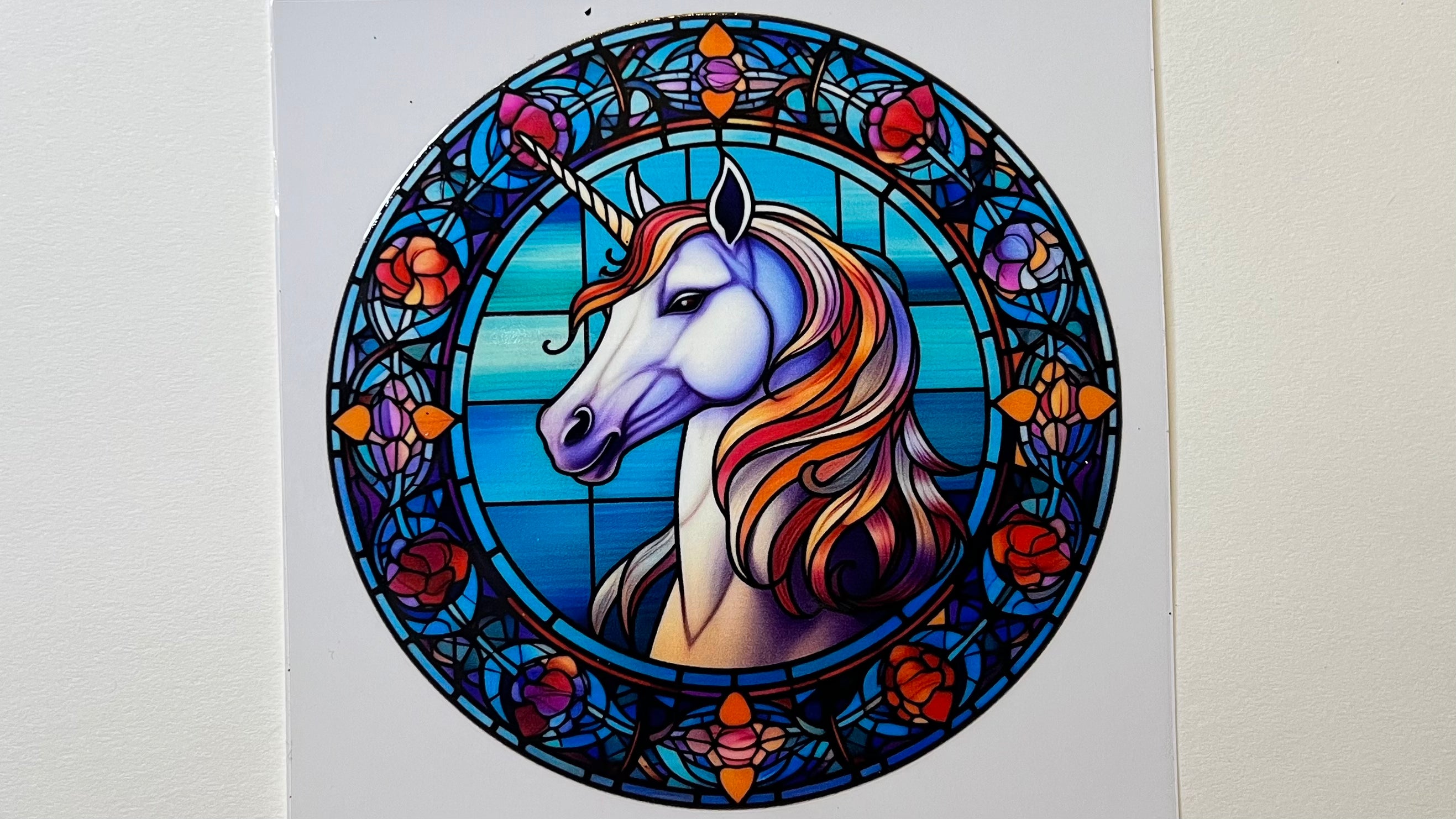 Unicorn - Stained Glass #3