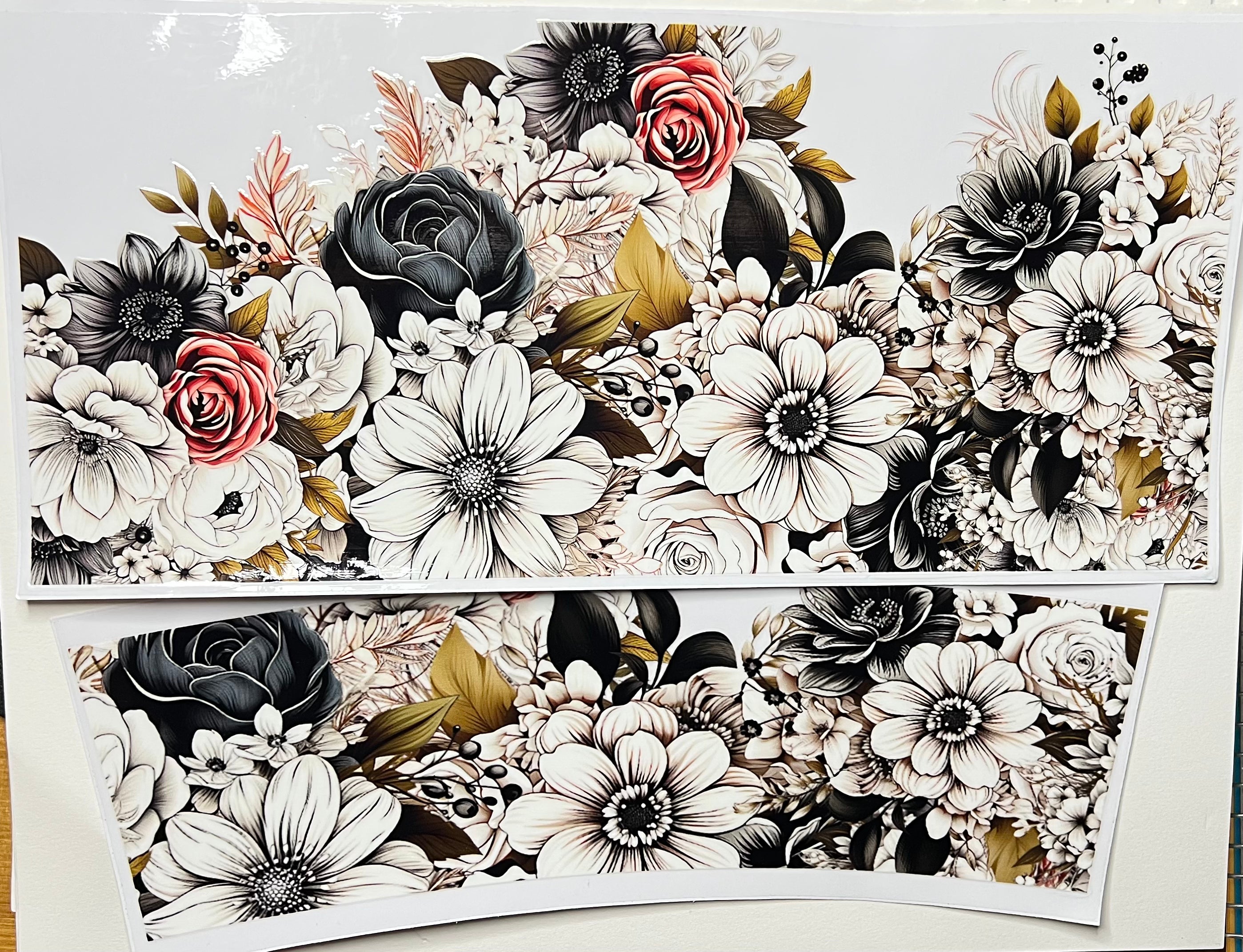 White/Grey Floral