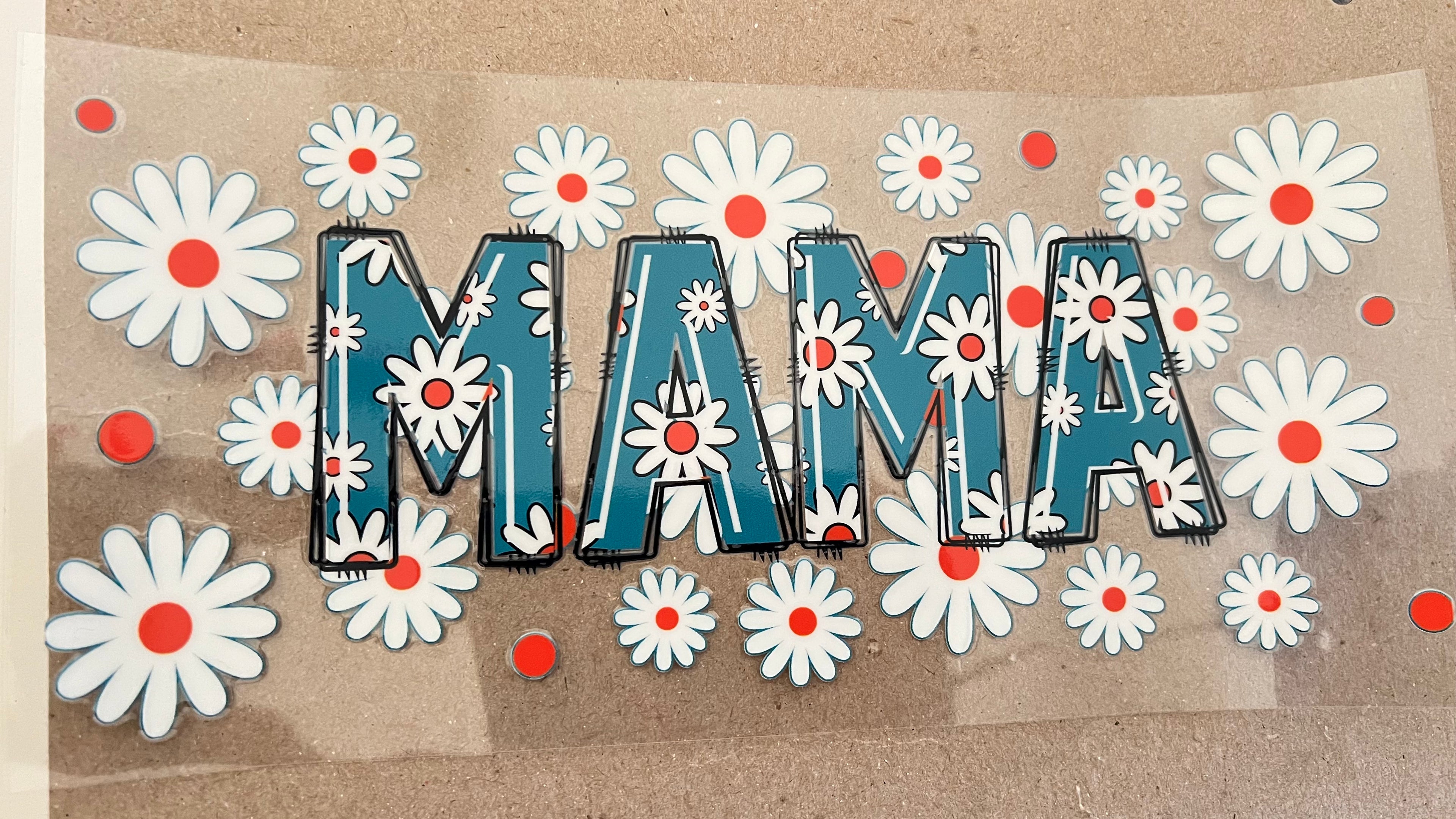 Mom - Daisies in blue-m