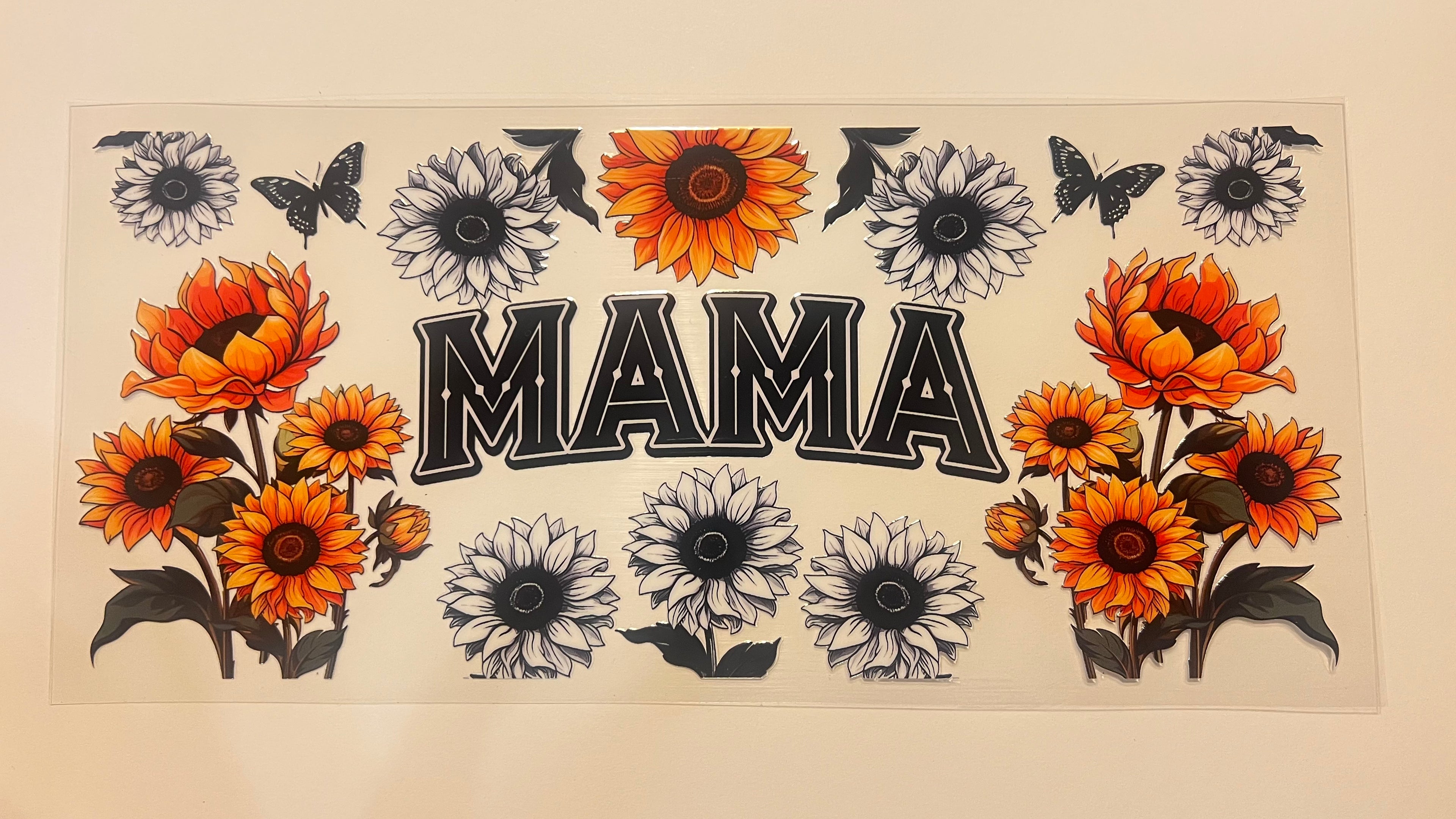 Mama Sunflowers grey/yellow