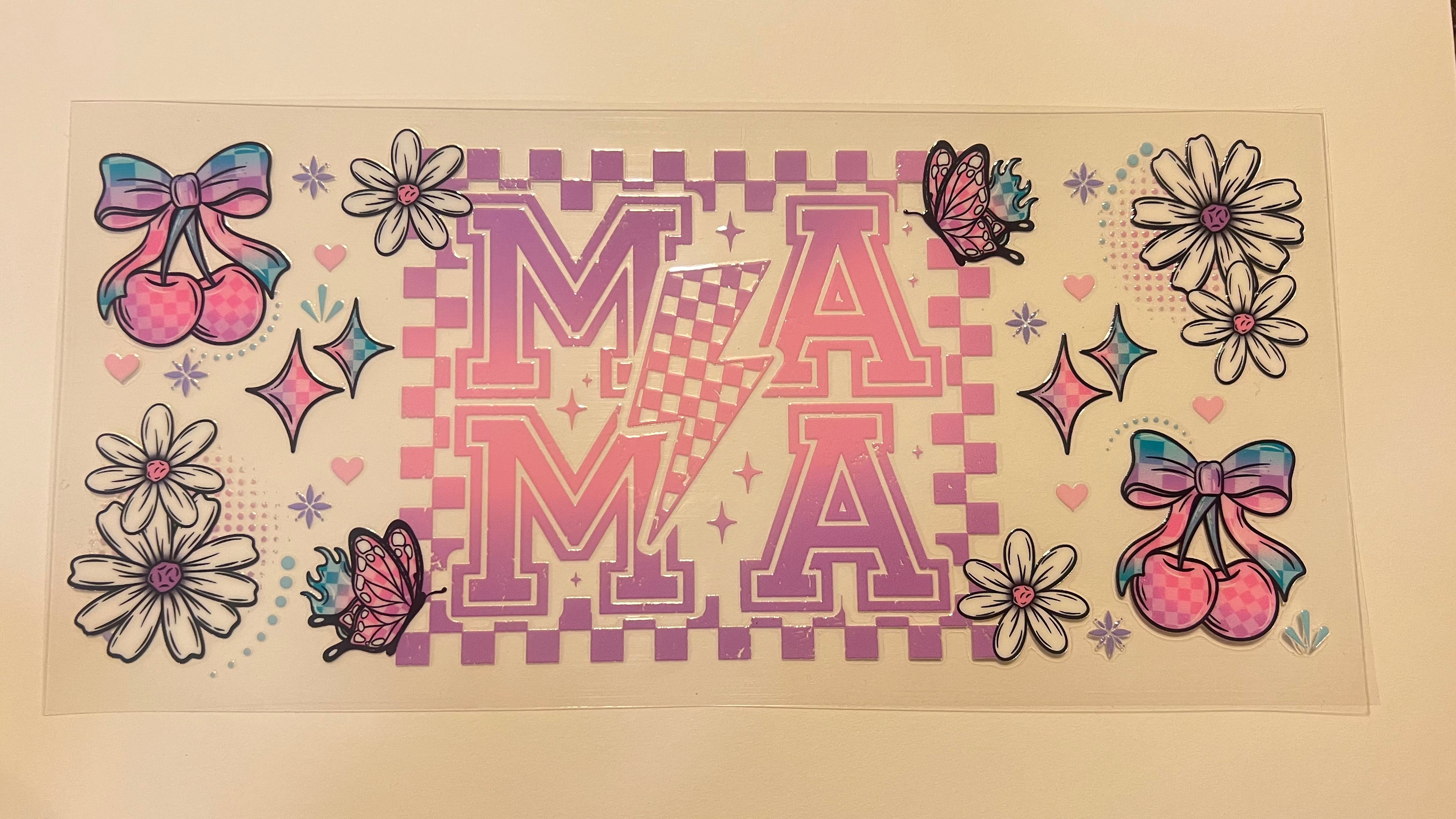 Mama Purple/Pink/Blue Checkered/Cherries