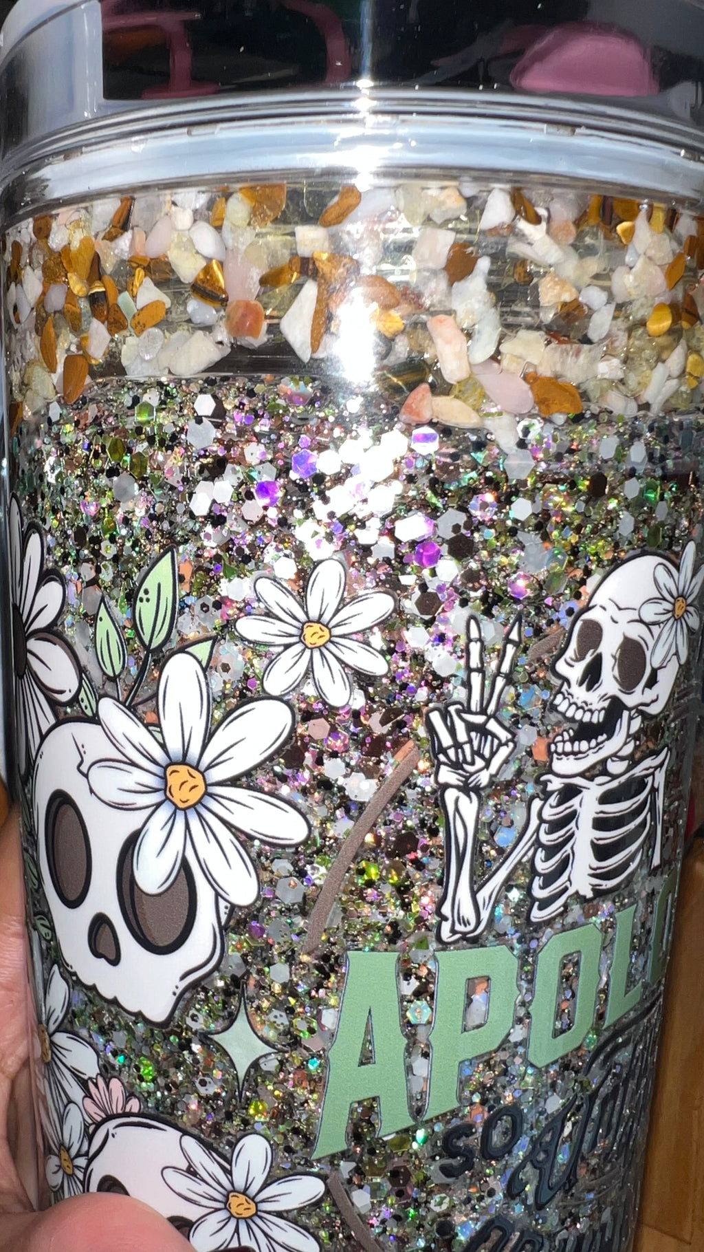 Pre-Made 40oz Crystal Cup - I Suck at Apologies...
