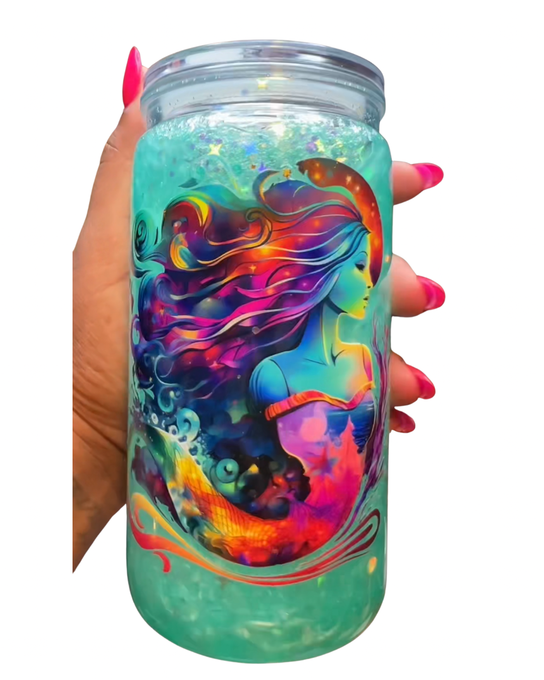 Mermaid Mica - Pre-made tumbler